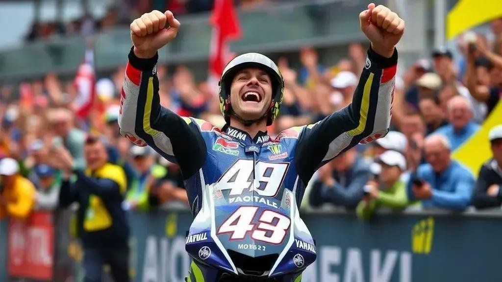 O primeiro triunfo de Rossi com a Yamaha